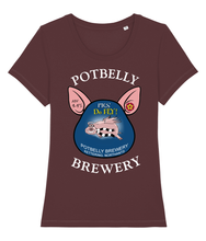 Load image into Gallery viewer, Ladies Cotton Potbelly Brewery Pigs Do Fly Scoop Neck T-Shirt