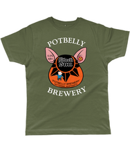 Load image into Gallery viewer, Potbelly Brewery Black Sun Pump Clip with Wording Classic Cut Men&#39;s T-Shirt