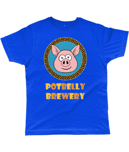 Potbelly Brewery Greek Key Border Pig Classic Cut Men's T-Shirt