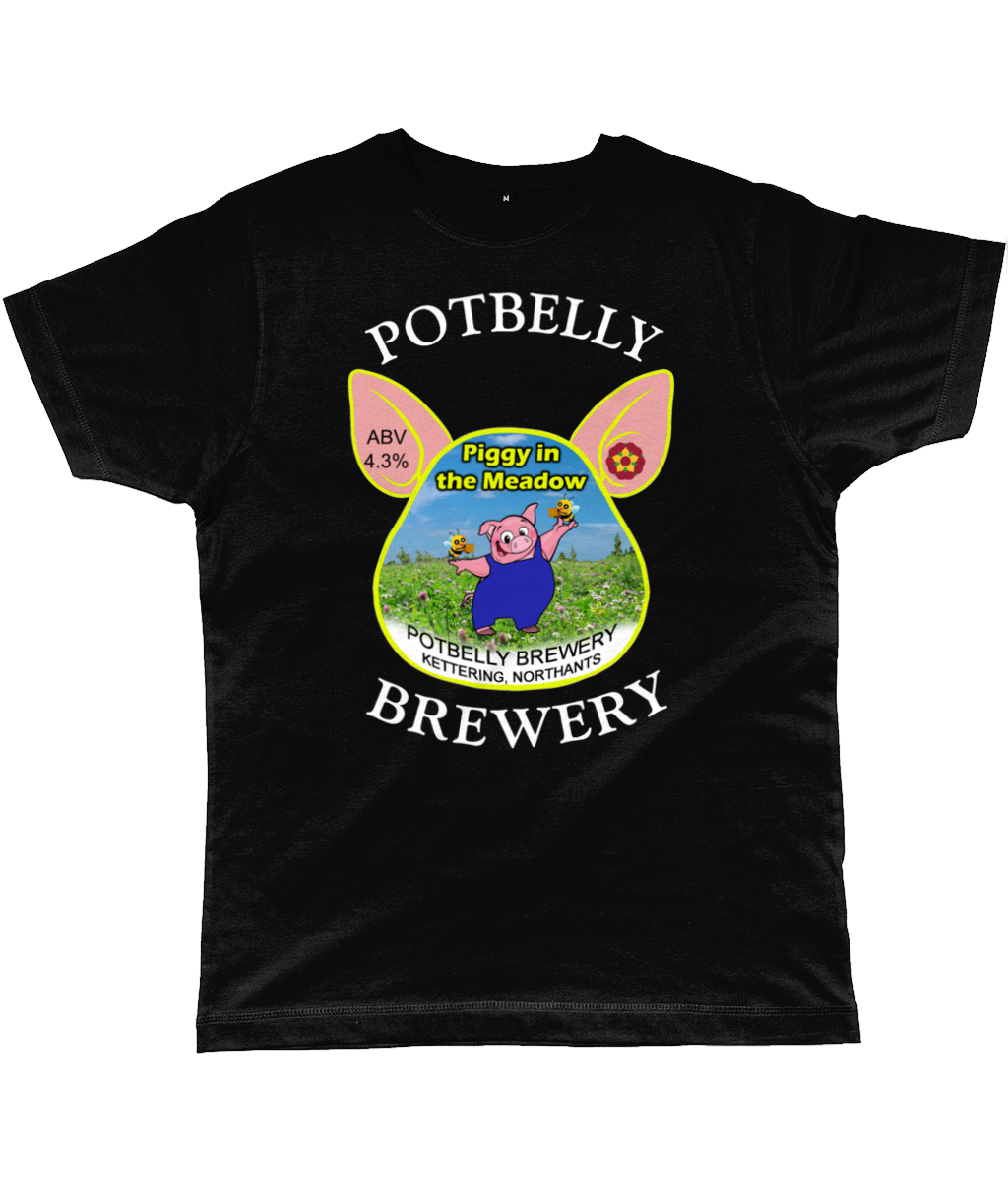 Men's T-Shirt Potbelly Brewery Piggy in the Meadow Classic Cut T-Shirt