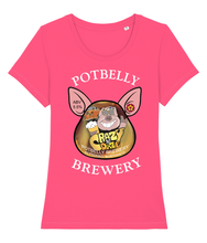 Load image into Gallery viewer, Ladies Cotton Potbelly Brewery Crazy Daze Scoop Neck T-Shirt