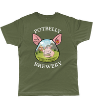 Load image into Gallery viewer, Potbelly Brewery Lager Brau Pump Clip with Wording Classic Cut Men&#39;s T-Shirt
