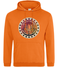 Load image into Gallery viewer, Vintage Retro Potbelly Brewery UK Hoodie - Drinking Beer under the Palm trees