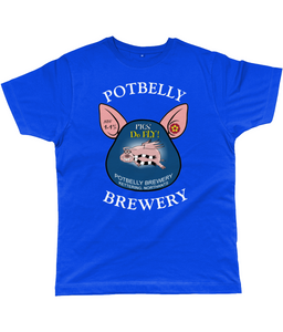 Potbelly Brewery Pigs Do Fly Pump Clip with Wording Classic Cut Men's T-Shirt