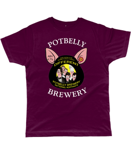 Potbelly Brewery And Now For Something Piggin Different Pump Clip with Wording Classic Cut Men's T-Shirt