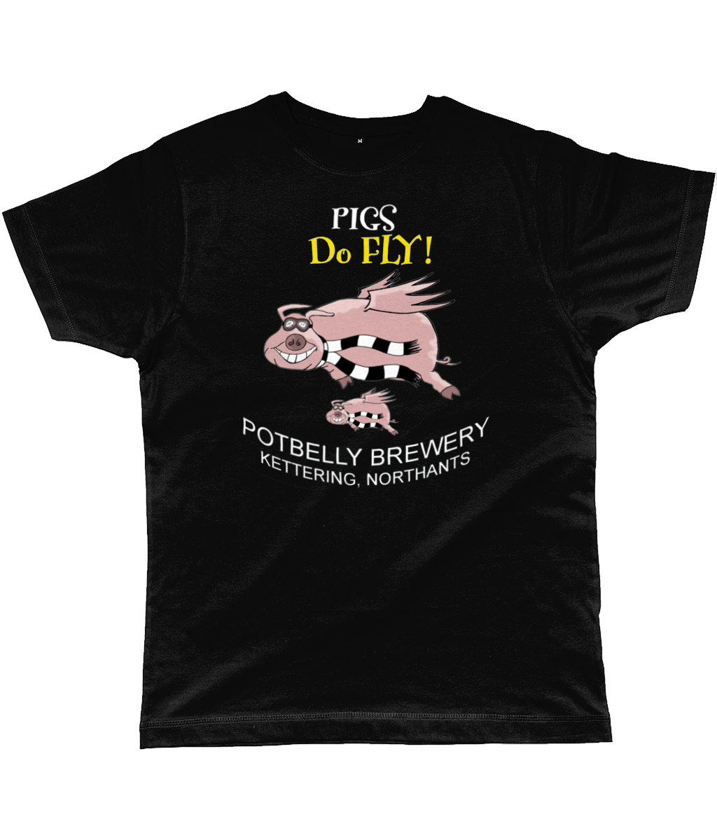 Potbelly Brewery Pigs Do Fly Two Pigs Classic Cut Men's T-Shirt