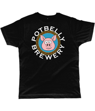 Load image into Gallery viewer, Potbelly Brewery Key Border Pig Circular Text Classic Cut Men&#39;s T-Shirt