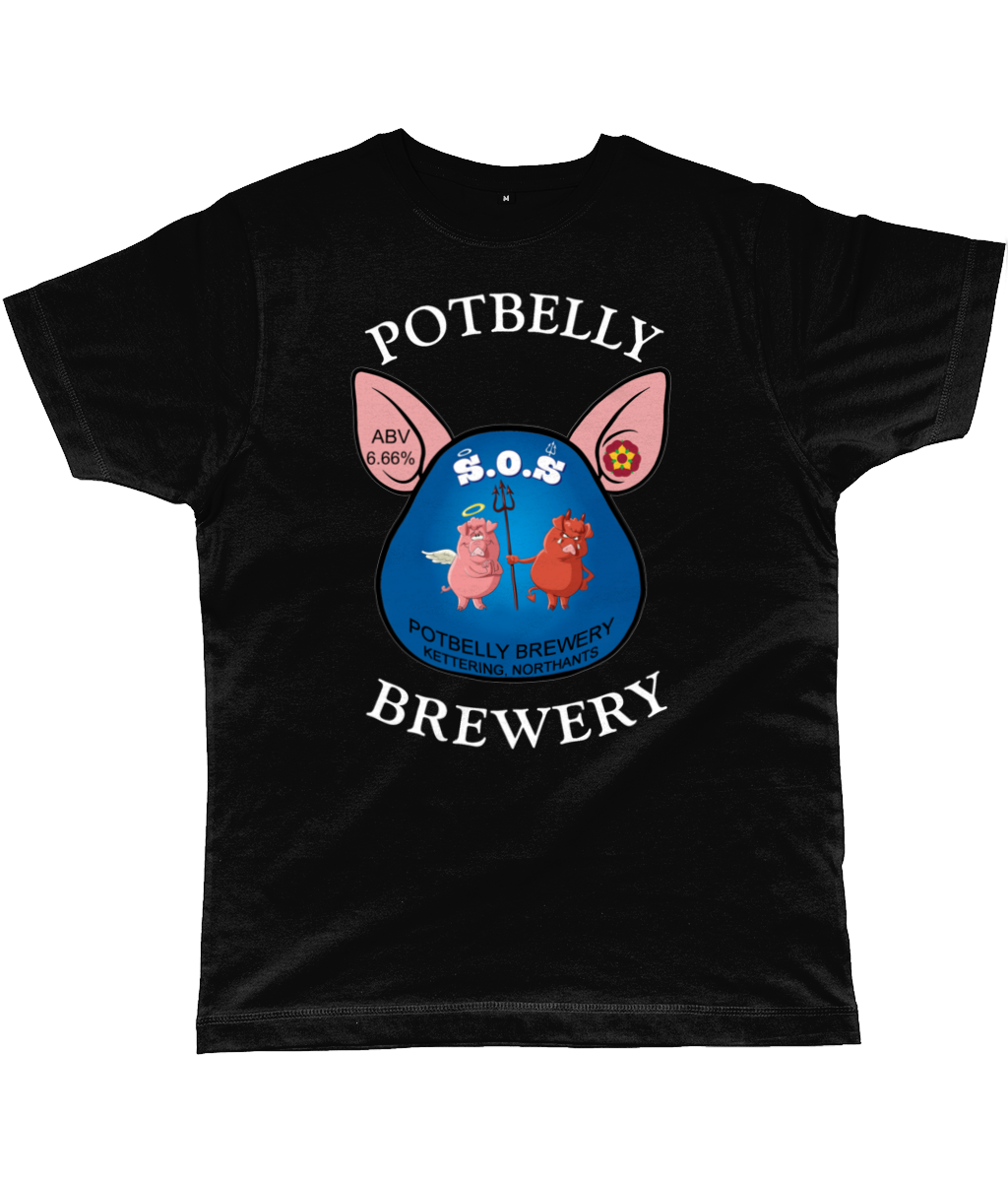 Potbelly Brewery SOS Pump Clip with Wording Classic Cut Men's T-Shirt