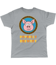 Load image into Gallery viewer, Potbelly Brewery Greek Key Border Pig Classic Cut Men&#39;s T-Shirt