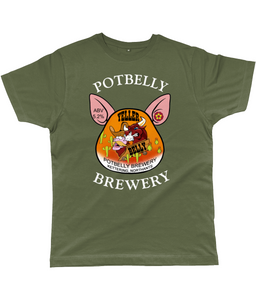 Potbelly Brewery Yeller Belly Pump Clip with Wording Classic Cut Men's T-Shirt