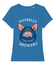 Load image into Gallery viewer, Ladies Cotton Potbelly Brewery Pigs Do Fly Scoop Neck T-Shirt